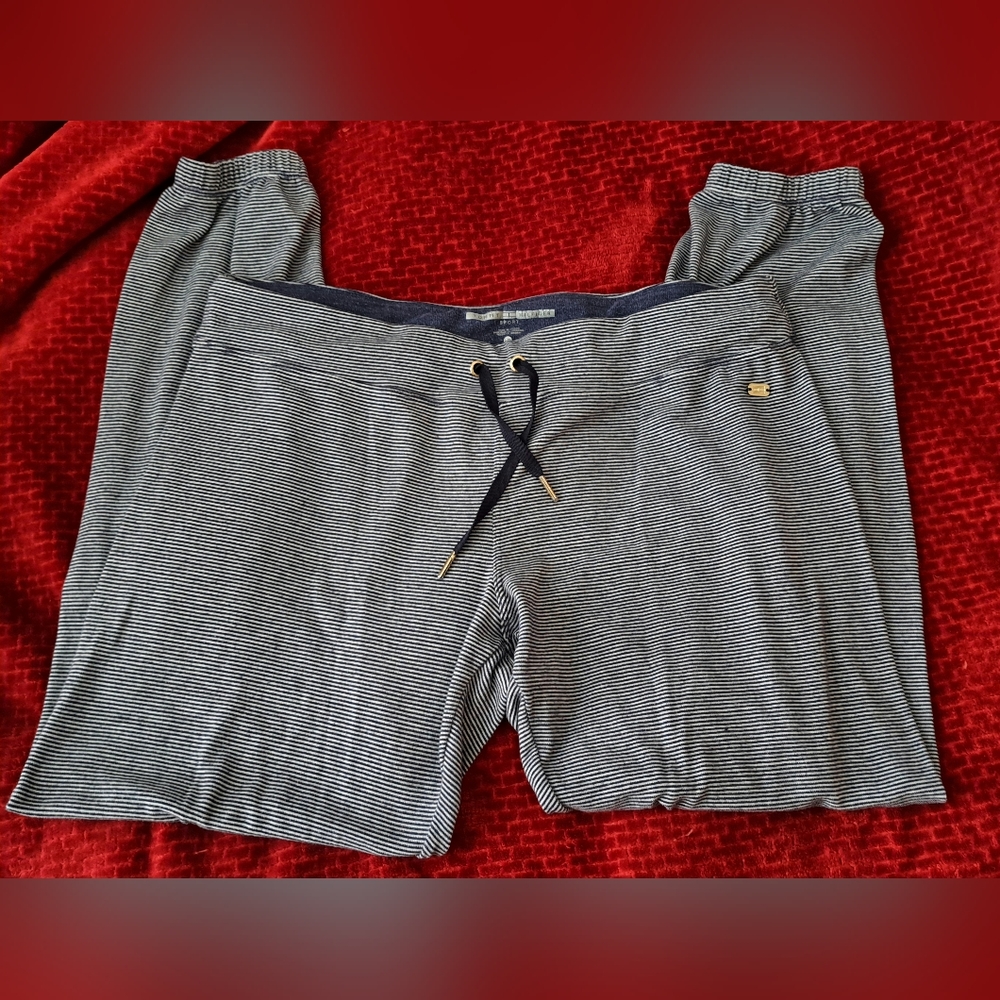 Tommy Hilfiger navy blue stripped joggers